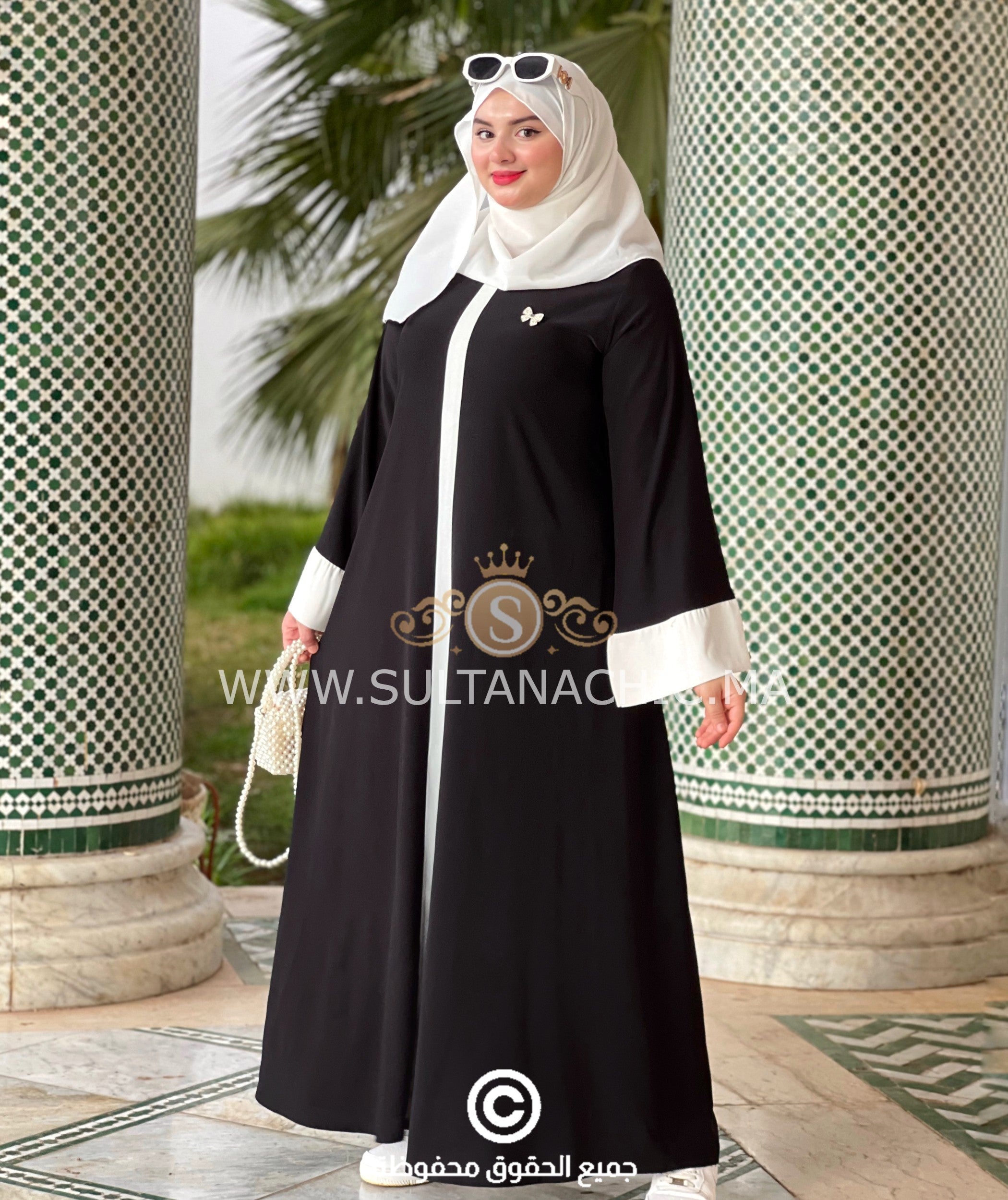 Abaya Omra +Châle (Ref:020)