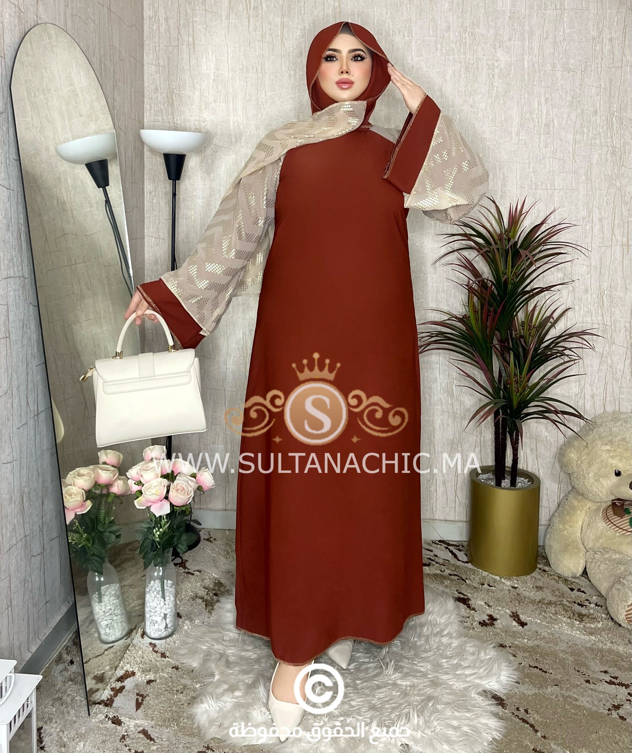 Abaya Chic+Châle (Ref:024)