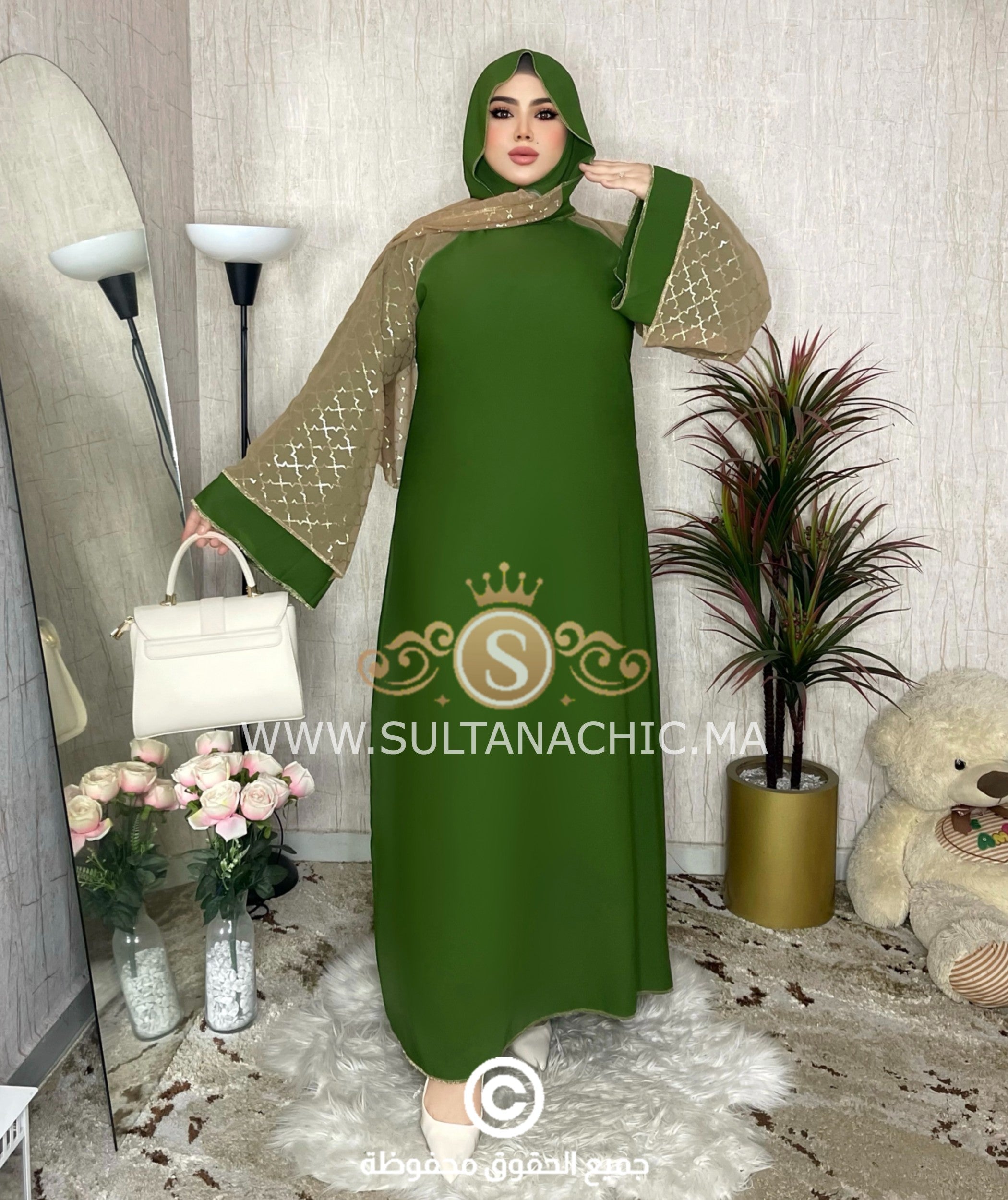 Abaya Chic+Châle (Ref:024)